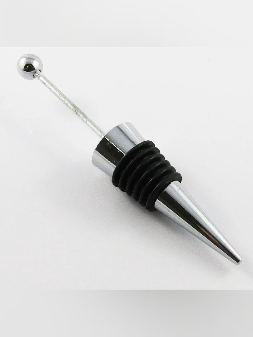 Metal Wine Stopper with Post for Beads - Crafting